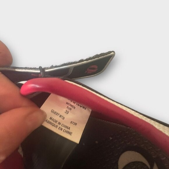 Pearl Izumi Cycling Shoes Women Mountain 7.5 Quest Black Burgungy Gray Spinning - Picture 6 of 7